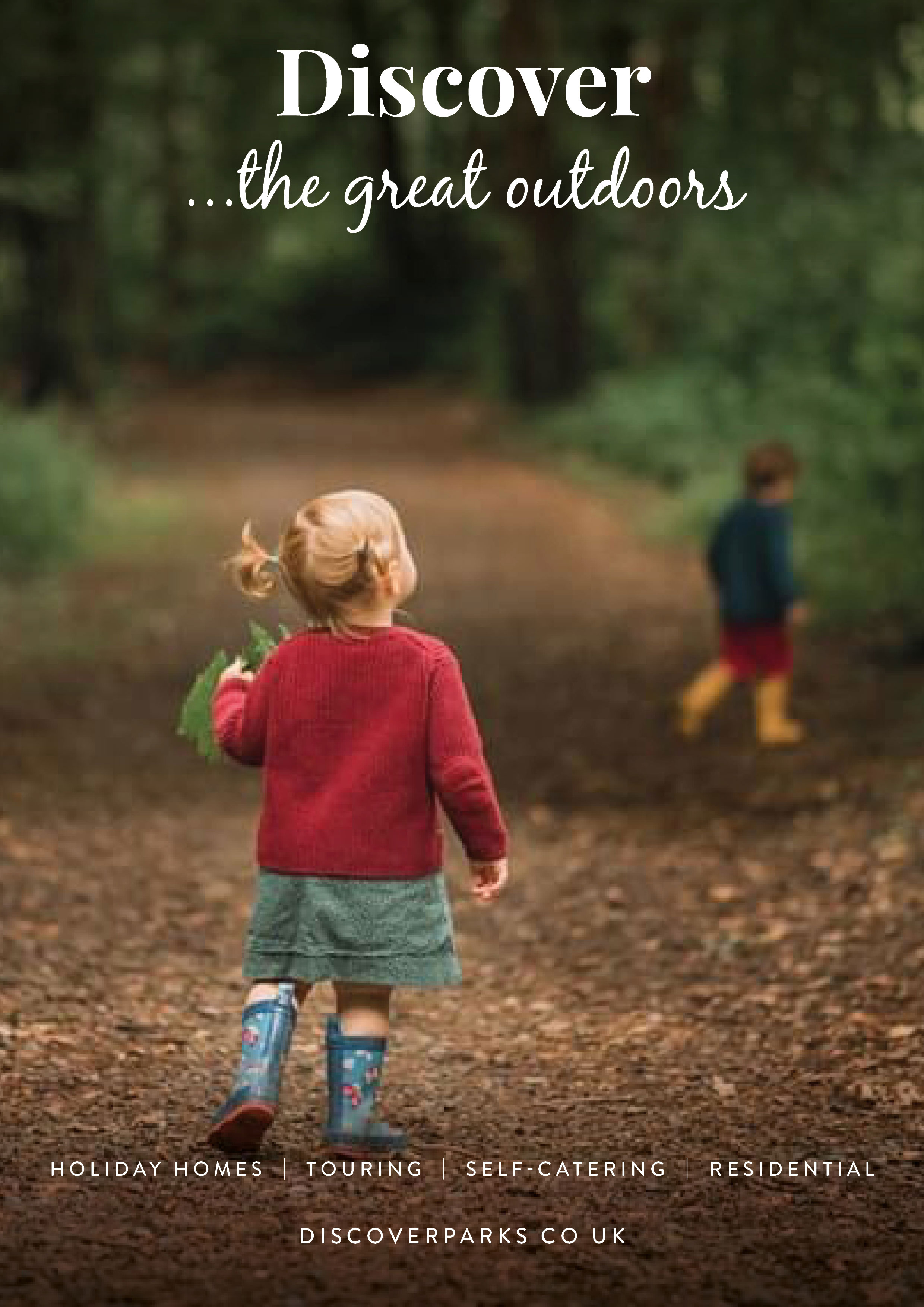 Children in woodland at Pearl Lake, Herefordshire